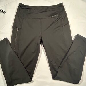 Eddie Bauer Black Active Leggings Medium with pockets